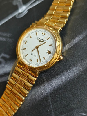 瑞士浪琴90年代中古石英錶，Longines石英錶，保真原裝