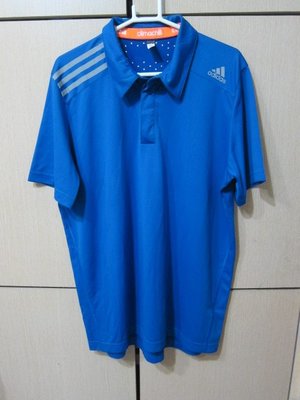 衣市藍~adidas climachill 排汗短袖POLO衫 (XL~寶藍~) (221006)