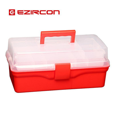 EZIRCON工具箱零件盒美術多功能手提三層兒童畫畫工具箱畫箱