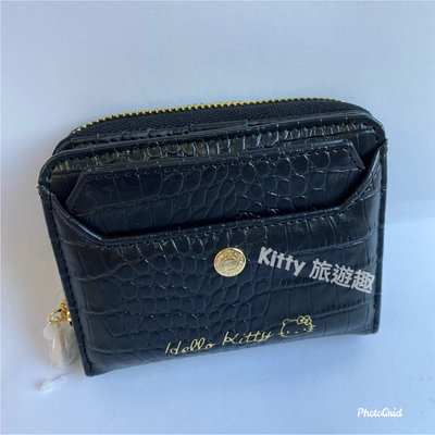 [Kitty 旅遊趣] Hello Kitty 短皮夾 票夾 短夾 零錢包 皮夾 凱蒂貓 票夾可取出 拉鏈式皮夾