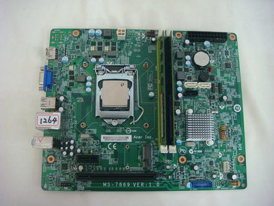 《盛立電腦》Acer MS-7869+G1820+8G 1150腳位 主機板(附檔板)(1264)(電腦維修服務)