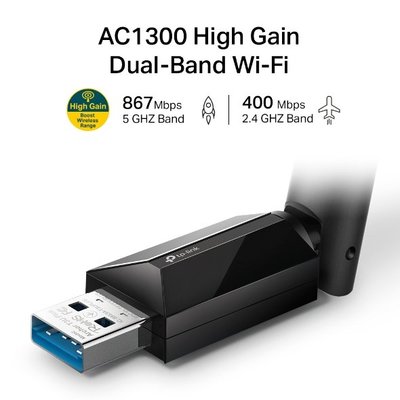商品介紹 : TP-Link Archer T3U Plus 1300Mbps 雙頻wifi網路USB無線網卡 G-55