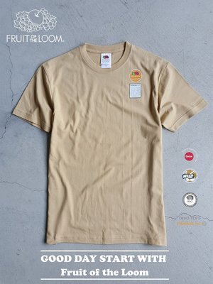 GCTC FRUIT OF THE LOOM 美國百年 高磅 Ｔ恤品牌 / KHAKI 卡其