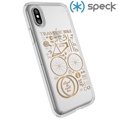 Speck iPhone Xs/X (5.8吋) 金色 CityBike 透明 2.4米防摔 保護殼 喵之隅