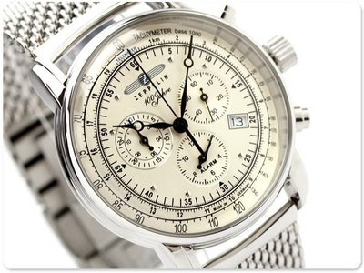 ZEPPELIN 齊柏林飛船 手錶 100週年 42mm 德國 飛行錶 航空錶 7680M-1
