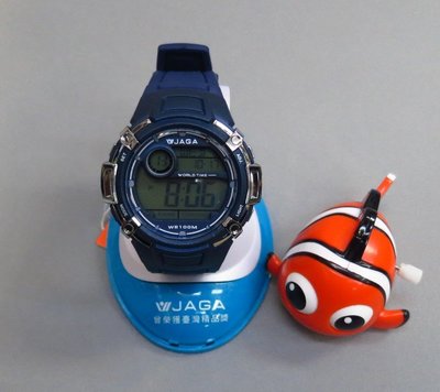 JAGA捷卡 時尚休閒錶 電子錶 運動錶 男錶 學生錶 軍錶 M862-E(藍)防水 夜光 鬧鈴 保固一年