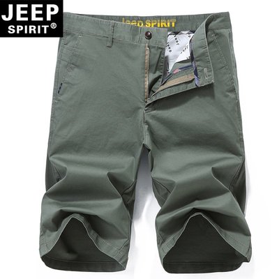 短褲-jeep夏季男士短褲修身直筒寬松大碼褲夏裝休閒五分中褲子純色彈力