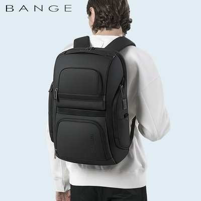 手提包電腦包公事包BANGE新款男士雙肩包後背包商務時尚防水背包大容量電腦包公事包日韓backpack