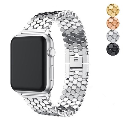 熱銷 適用于Apple Watch Series 3 2 1 iWatch4 5 6金屬不銹鋼替換錶帶#腕錶手錶帶 可開