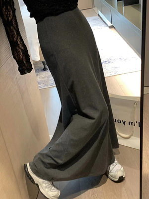 ． NL Select Shop ．針織半身裙 薄款休閒A字顯瘦垂感中長裙