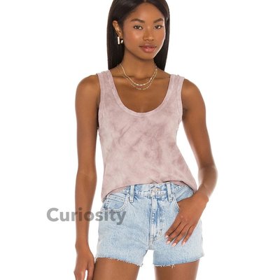 【Curiosity】美國 TULAROSA 有機棉罩衫式背心上衣 暈染沙粉色 XS號 $2000↘$899
