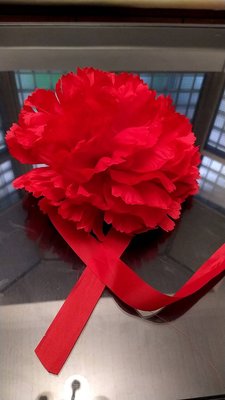 [Ｃ.M.平價精品館]現貨特價/立體紅色大花裝飾紅花