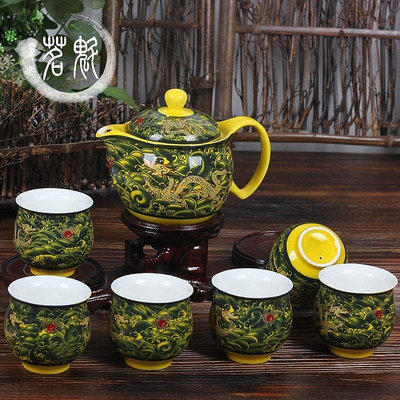 茶藝師 雙層陶瓷功夫茶具家用隔熱大號茶具套裝特價整套中式青花瓷泡茶壺