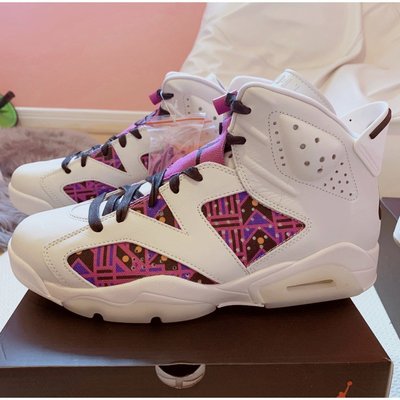 【正品】Air Jordan 6 "Quai 54" 白紫 情侶  CZ4152-101潮鞋