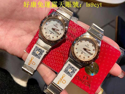 好康歐米茄女生腕錶 omega雙鷹星座系列 采用高級石英機芯腕錶 蝴蝶雙按錶扣 礦物質耐磨玻璃材質 28mm