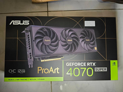 華碩 ASUS ProArt RTX 4070 SUPER 12GB OC 顯示卡(全新、未註冊、附上購買證明)