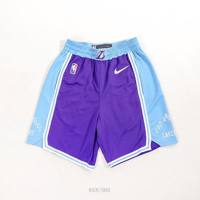 NIKE Dri-FIT NBA LAKERS 洛杉磯 湖人隊 藍紫 球褲 吸溼排汗【DB4138-504】