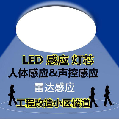 【現貨】歐普聲光控led燈芯感應燈改造小區物業樓道聲控燈板雷達感應燈泡