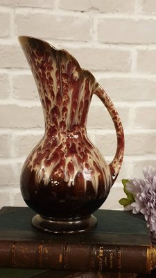【卡卡頌  歐洲古董】德國老件  藝術家  K金邊  瓷花瓶  瓷壺  p0225 ✬