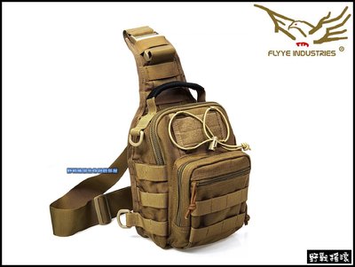 【野戰搖滾-生存遊戲】Flyye 戰術甲殼蟲跨包、胸掛包【CB 狼棕色】側背包 相機包 登山包 胸包 戶外包
