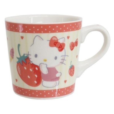 日本 凱蒂貓 Hello Kitty 陶瓷 馬克杯 草莓 143559