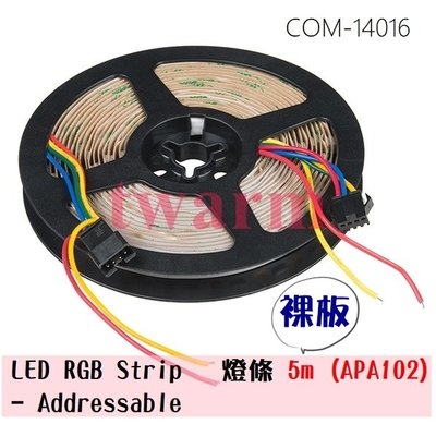 《德源科技》(含稅)SPF原廠 LED RGB Strip燈條，Addressable, 5m (APA102)裸板