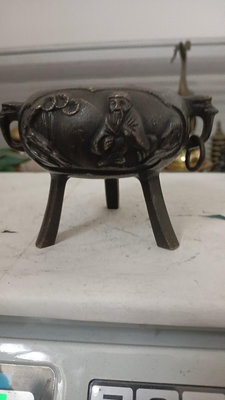 【二手】 銅器日本進口高足二手高崗回流西洋銅器 香爐熏香爐香插擺件裝飾1834 古玩雜項 收藏【好運來】