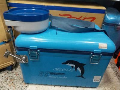 (桃園建利釣具)海豚28L冰箱+雅泰興3合1