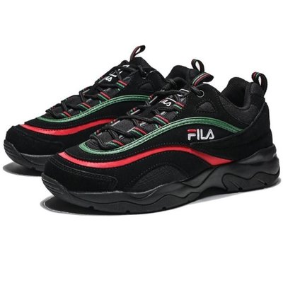 【AYW】FILA RAY GUCCI 配色 黑綠紅 厚底 增高 經典 復古 老爹鞋 慢跑鞋 跑步鞋 運動鞋 休閒鞋