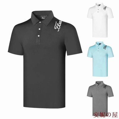 MK生活館Titleist 夏季新款短袖T恤高爾夫服裝男士球衣休閒速乾排汗戶外上衣golf FYer