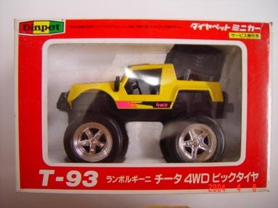 義峰~Made In Japan 藍寶堅尼合金車 LAMBORGHINI CHEETAH 4WD BIG TIRE 黃色