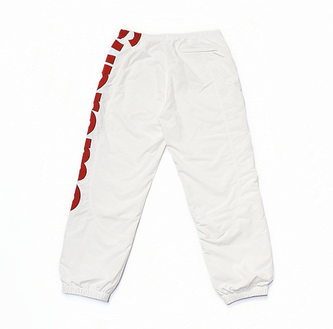 美國supreme潮牌21SS新款Spellout Track Pant box Logo側刺绣防水黑白