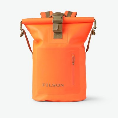 【美國Filson】DRY BACKPACK橘色 捲蓋式防水後背包 防水包 防水袋 溯溪包 釣魚包 溯溪袋 捲蓋式後背包