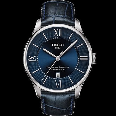 Tissot 天梭杜魯爾系列皮帶80機芯機械男腕錶 T0994071604800
