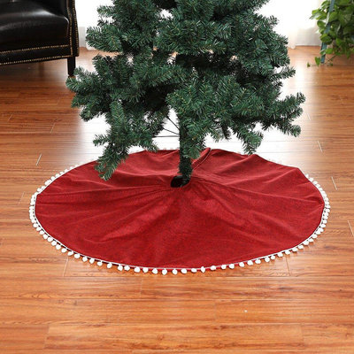 【現貨精選】新款聖誕節裝飾品 聖誕樹裙 聖誕樹圍裙麻布聖誕樹裙127CM