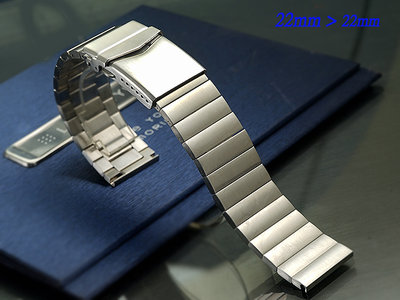 【時間探索】全新 不鏽鋼一體式實心摺疊扣-快拆式摺疊扣金屬錶帶 ( 22mm )