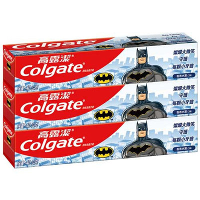 高露潔 防蛀含氟兒童牙膏 40gx3入 -香香水果口味(蝙蝠俠)[4710168700099]