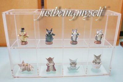 wachifield-dayan(瓦奇菲爾德,達洋)~珍藏非賣品貓咪小雕像共八隻兩組~含公仔展示盒