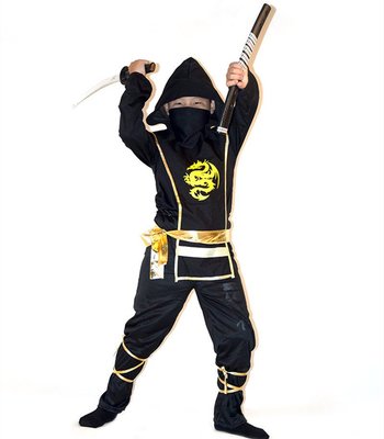 【萬聖節】新款COS萬聖節服裝兒童演出服日本兒童火影忍者服裝 武士刀