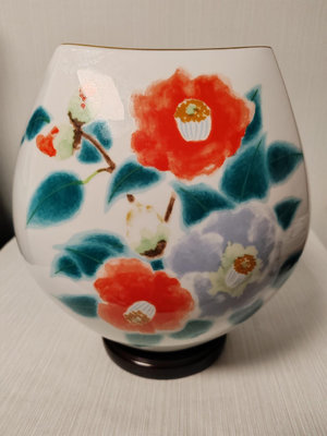 x日本回流 香蘭社超級大花瓶，花片像油畫一樣美麗，器型碩大，花