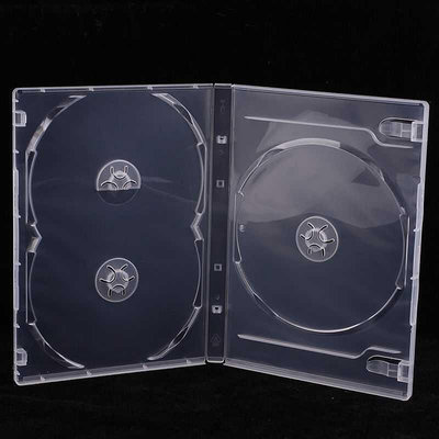 長方形34片CD DVD光碟盒 碟盒 透明有膜可插頁CD DVD光碟盒