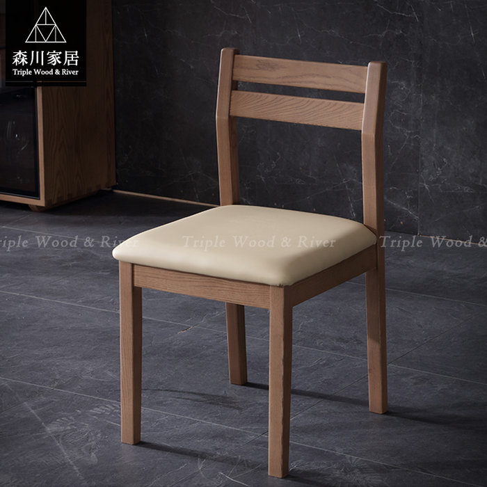 《森川家居》NRC-60RC03-北歐木質設計軟墊休閒椅 餐廳餐椅房間民宿/收納櫃設計/日式原木LOFT品東西IKEA