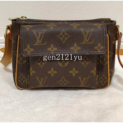 LV 路易威登 經典款老花 小方包 肩背包 豆腐包 日本中古包 M51165