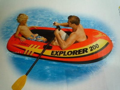 玩樂生活 美國INTEX58331 釣魚/游泳/玩水海邊 河邊都可以玩185*94*41公分附船槳充氣筒下殺價