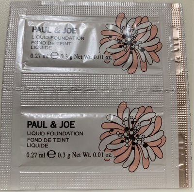PAUL&JOE糖瓷透亮粉底液0.3g*2有效期限202011
