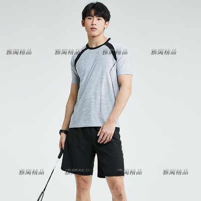 羽毛球服男運動套裝夏季寬松短袖速干衣女網球乒乓球比賽訓練裝備-雅閣精品