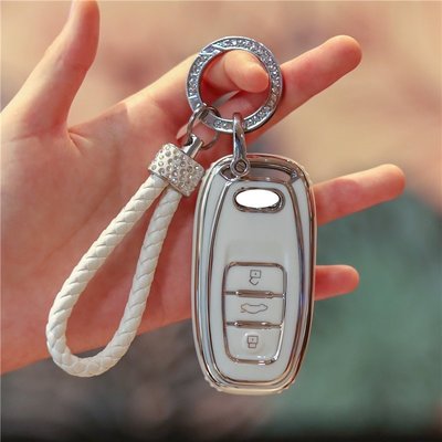 【熱賣精選】適用於奧迪汽車鑰匙套A1 A3 8P A4 A5 A6 C7 A7 S3 S7 S8 R8 全包鑰匙包 鑰匙