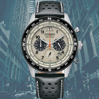 CITIZEN 星辰 推薦款 紳士 光動能 三眼計時腕錶(CA4559-13A)