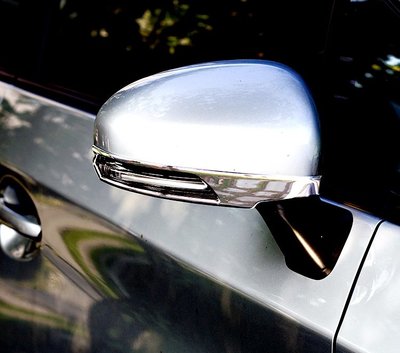 圓夢工廠 Toyota Wish 2013~2016 二代 小改款 改裝 鍍鉻 後視鏡飾燈框 後照鏡框飾貼