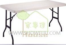 [ 家事達 ] SHOW -FULL 多功能 塑鋼檯面 折合會議桌 (76寬*152長*74.5cm高) 特價 萬用桌+